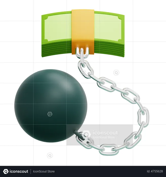 Financial Debt  3D Icon