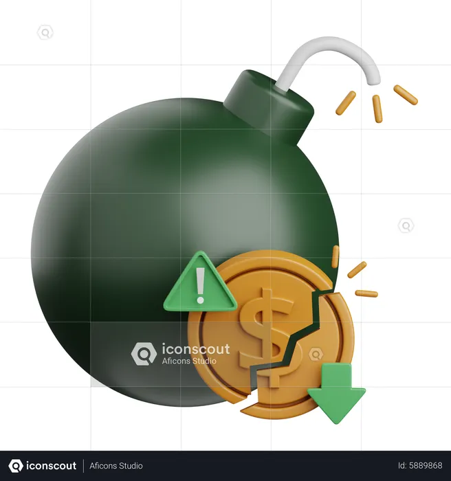 Financial Debt  3D Icon