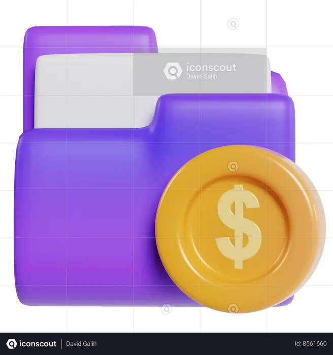 Financial Document Organization  3D Icon