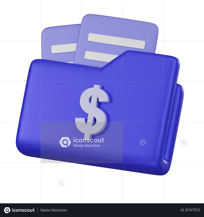 Financial Documents  3D Icon
