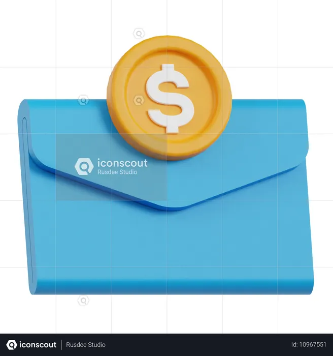 Financial Email  3D Icon