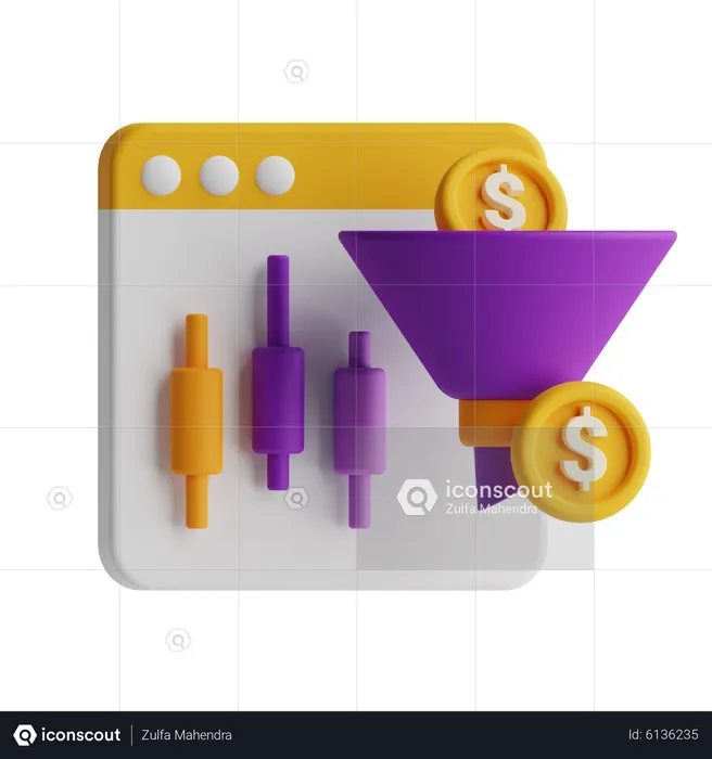 Financial Filter  3D Icon