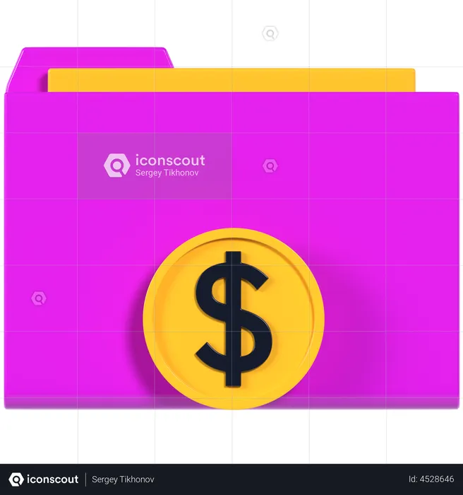 Financial Folder  3D Illustration