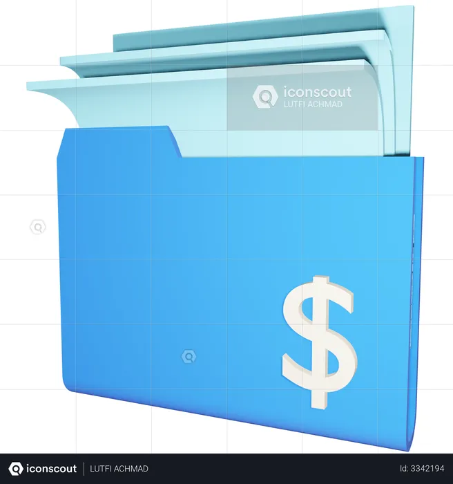 Financial Folder  3D Illustration