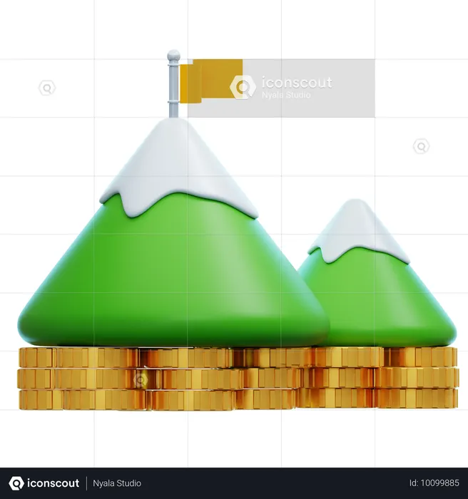 Financial Goals 3D Illustration  3D Icon