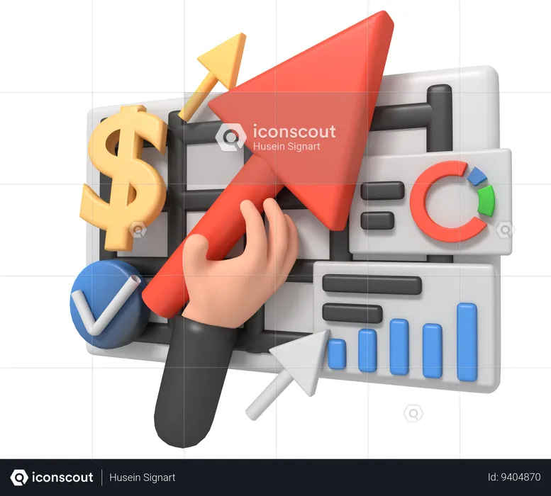 Financial growth  3D Icon