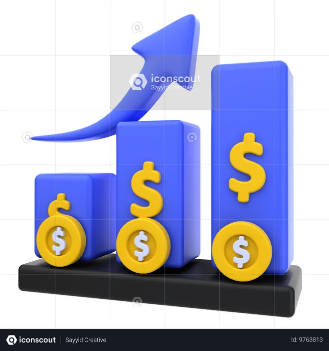 Financial Growth  3D Icon