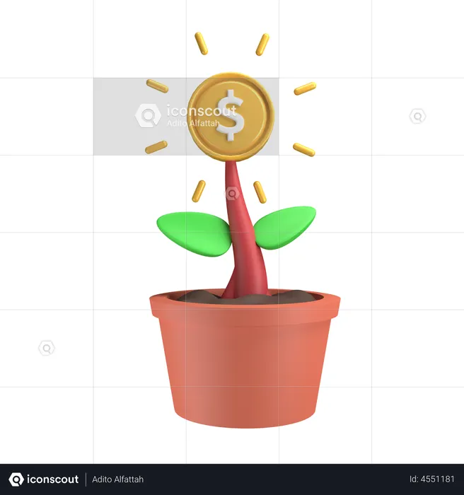 Financial Growth  3D Illustration