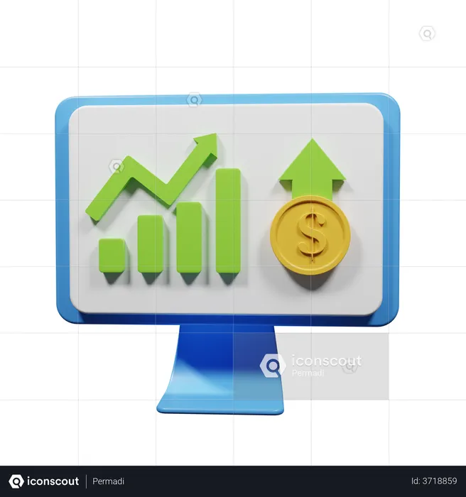 Financial Growth  3D Illustration