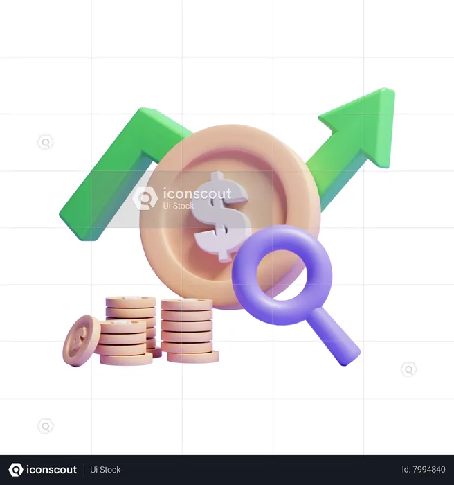 Financial Growth Analysis  3D Icon