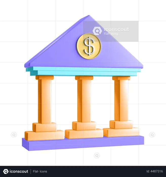 Financial Institute  3D Illustration