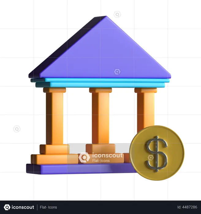 Financial Institute  3D Illustration