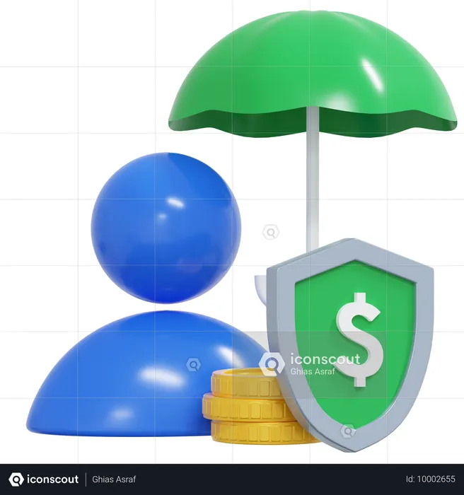 Financial Insurance Protection  3D Icon