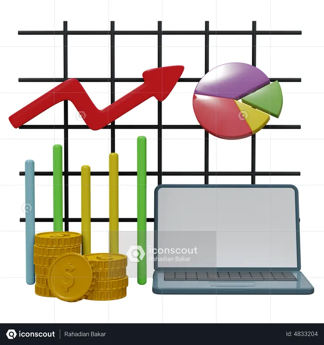 Financial Investment Growth  3D Icon