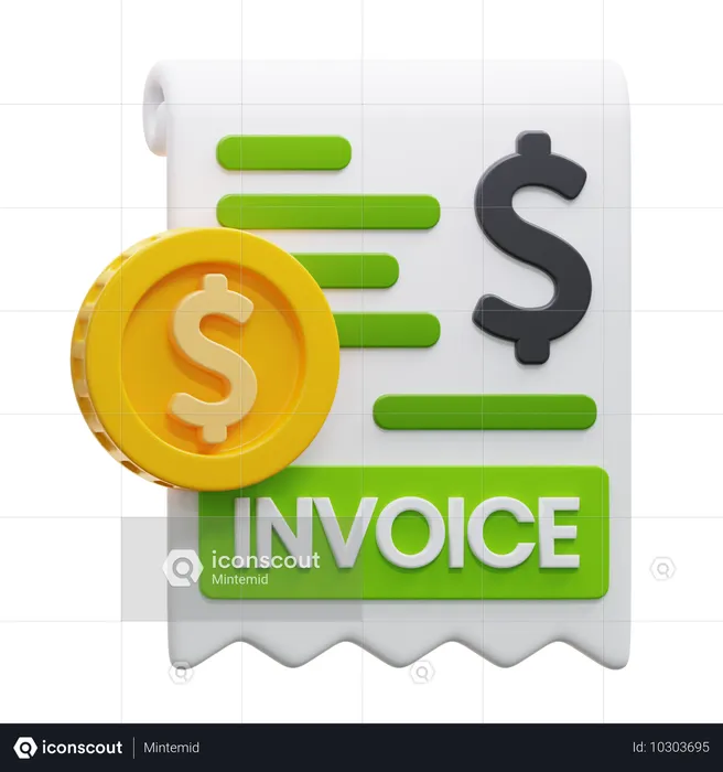 Financial invoice  3D Icon