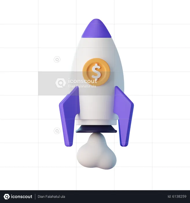 Financial Launch  3D Icon