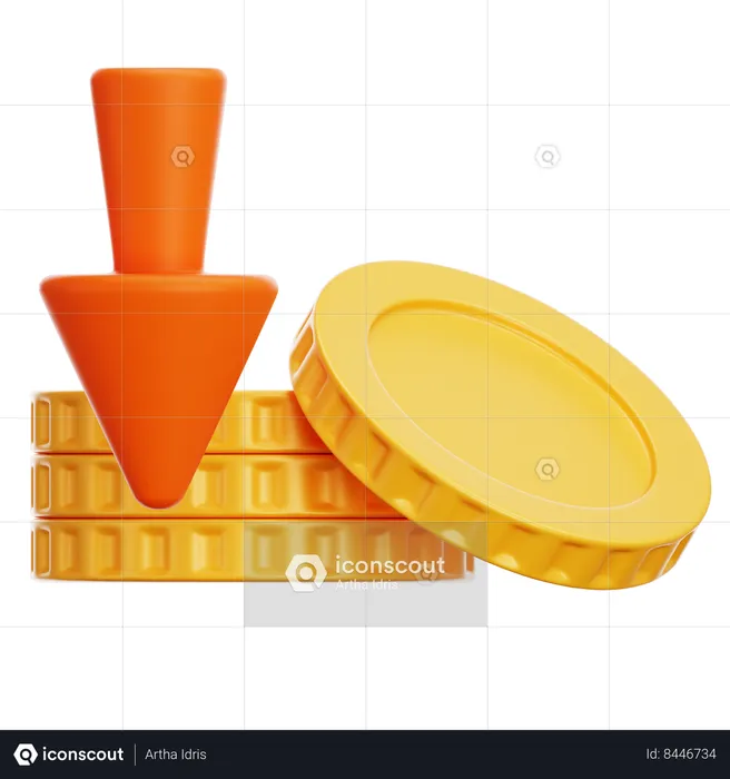 Financial loss  3D Icon