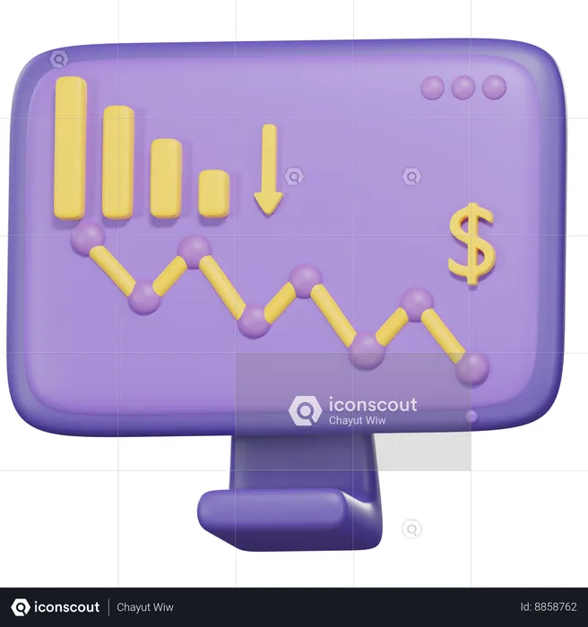 Financial Loss  3D Icon