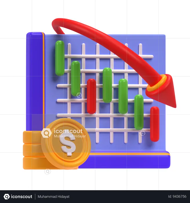 Financial Loss  3D Icon