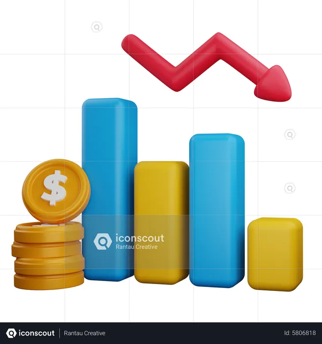 Financial Loss  3D Icon