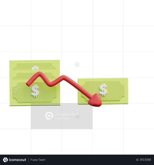 Financial Loss  3D Illustration