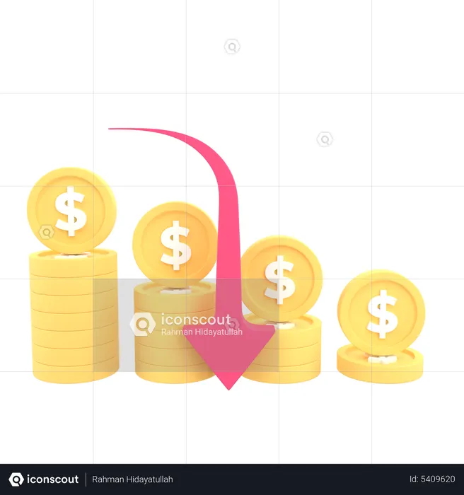 Financial Loss  3D Icon