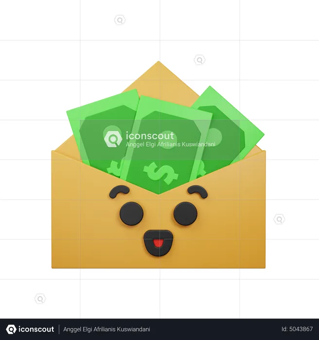 Financial Mail Emoji 3D Icon