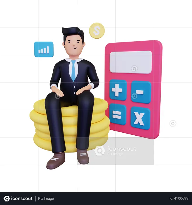 Financial manager  3D Illustration