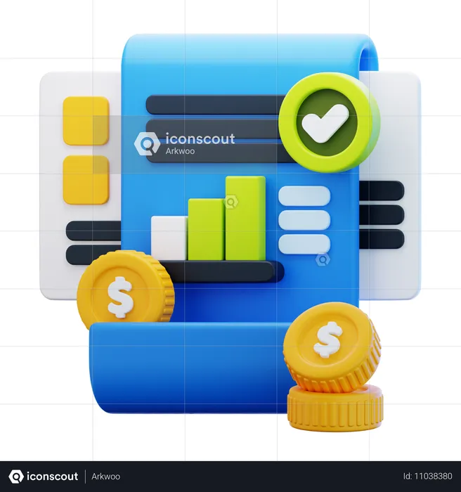 Financial Paper  3D Icon