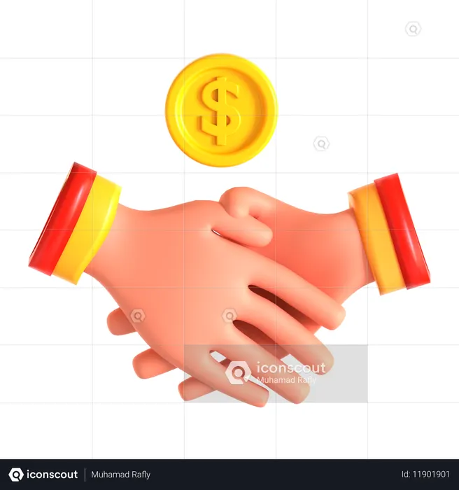 Financial Partnership  3D Icon