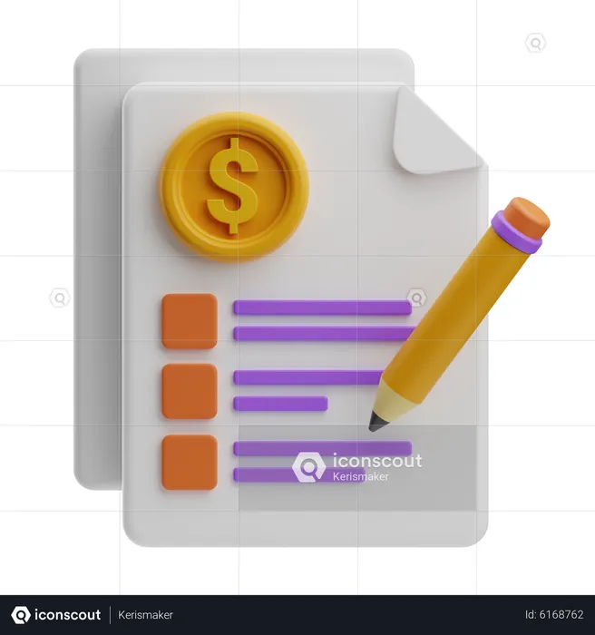 Financial planning  3D Icon