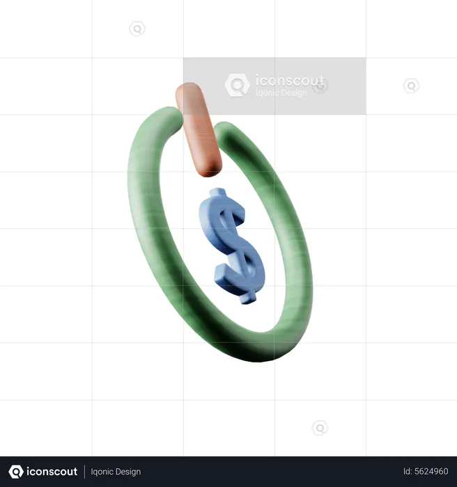 Financial Power Button  3D Icon