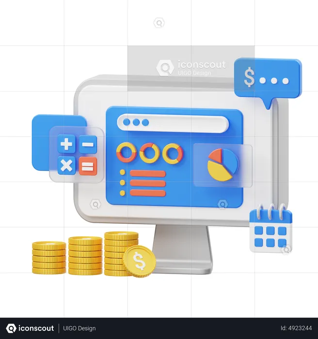 Financial Presentation  3D Icon