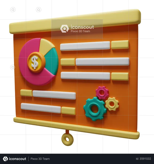 Financial Presentation  3D Illustration