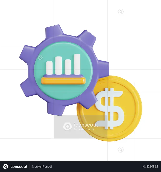Financial Process  3D Icon