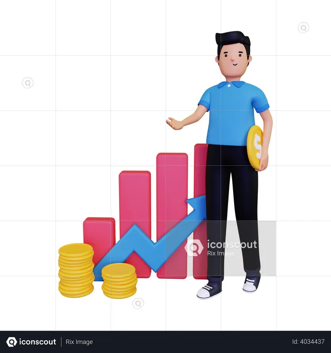 Financial Profit  3D Illustration