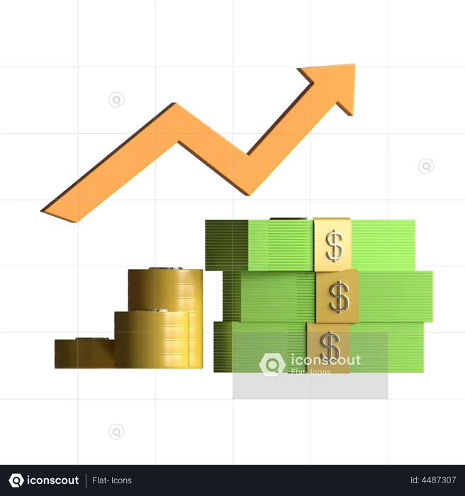 Financial Profit  3D Illustration