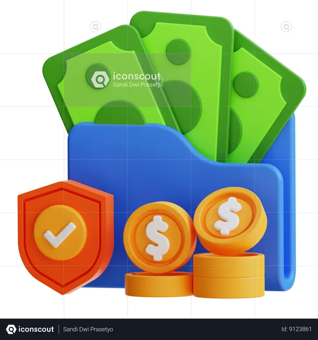 Financial Protection  3D Icon