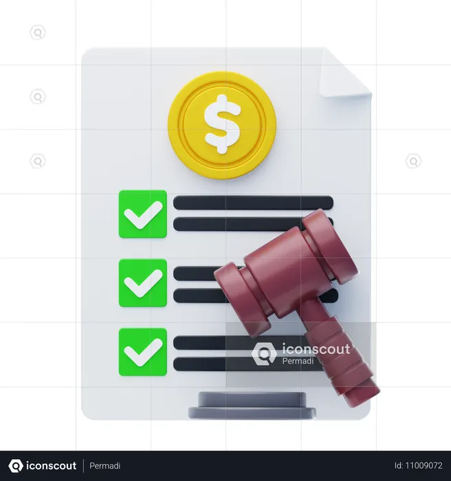 Financial Regulation  3D Icon