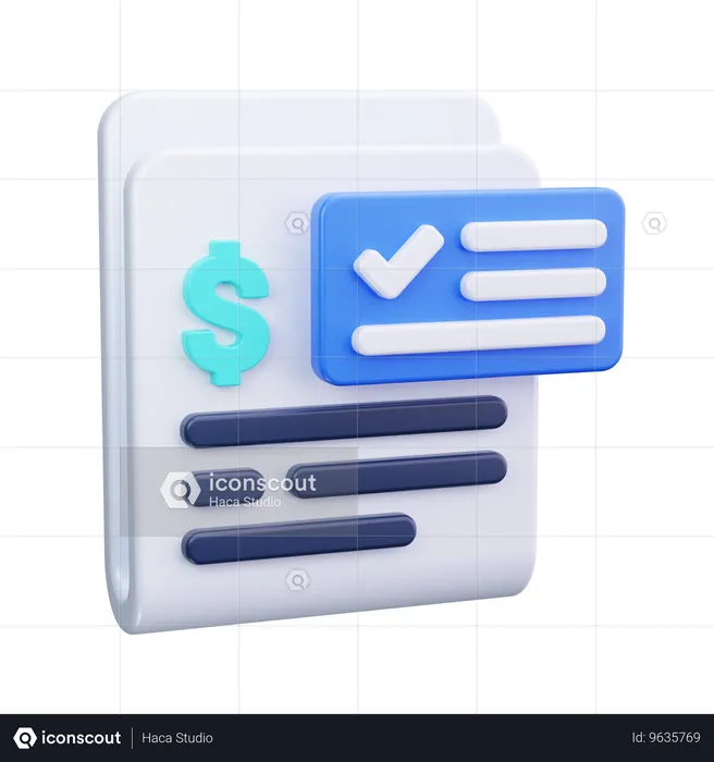 Financial report  3D Icon