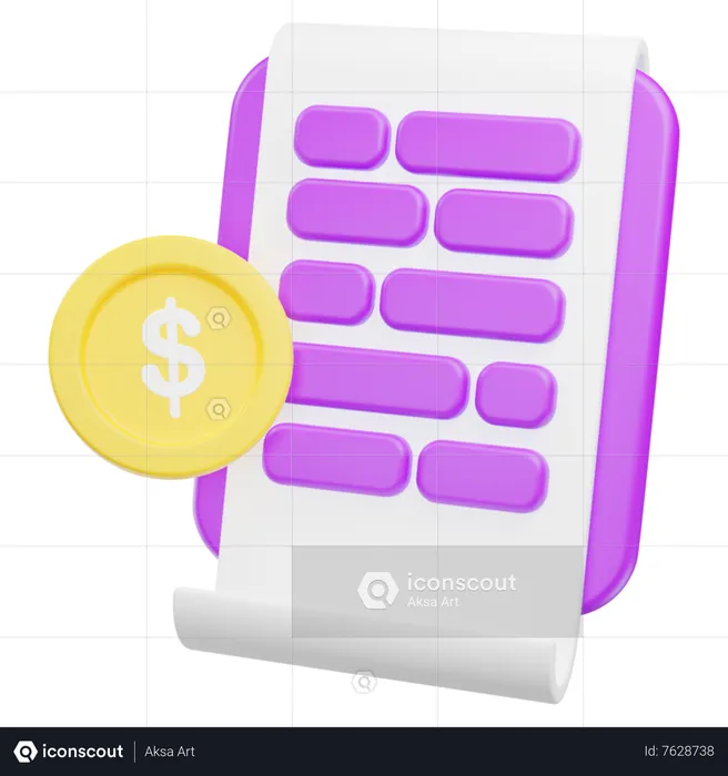 Financial Report  3D Icon