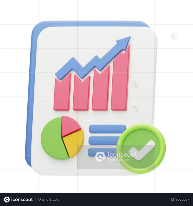 Financial Report  3D Icon