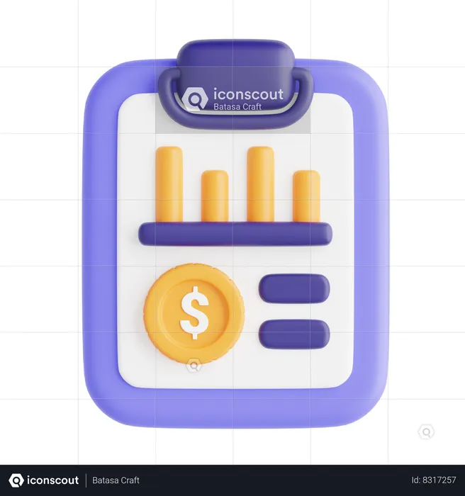 Financial Report  3D Icon