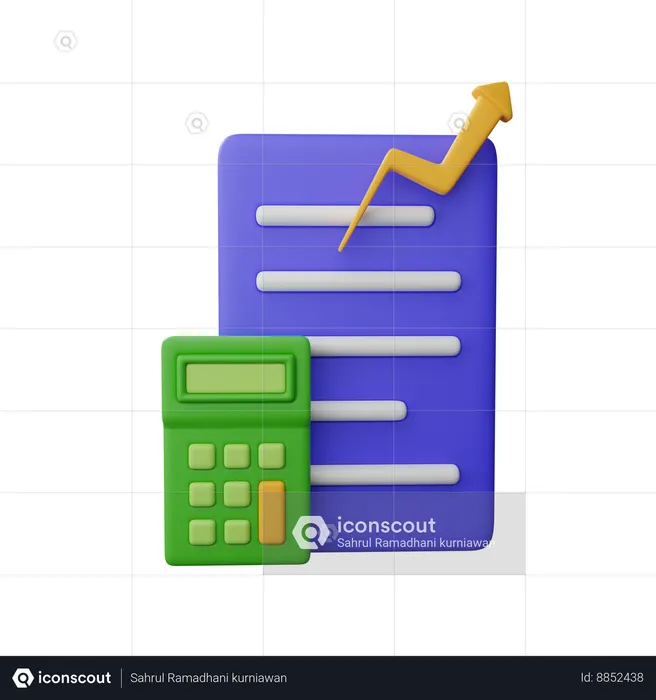 Financial report  3D Icon