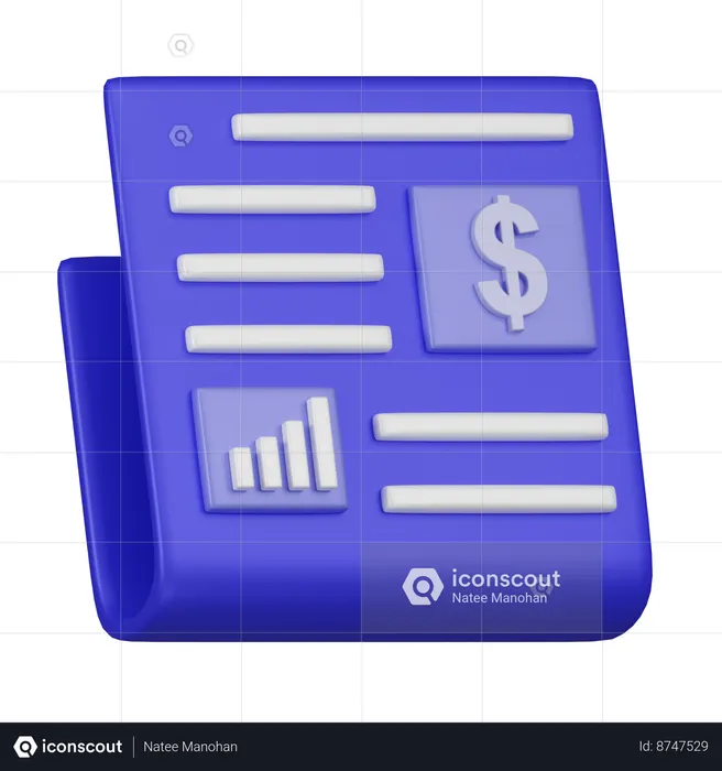 Financial Report  3D Icon