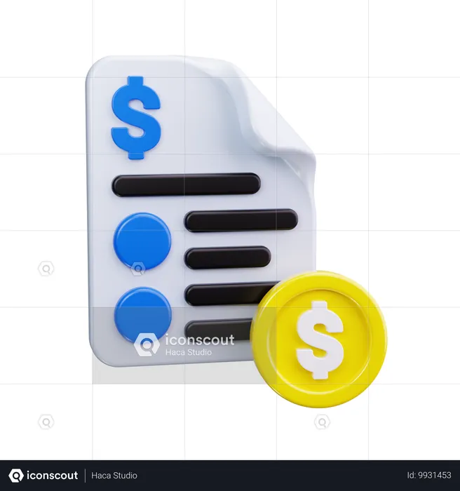 Financial Report  3D Icon