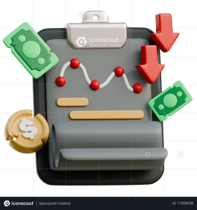 Financial Report  3D Icon