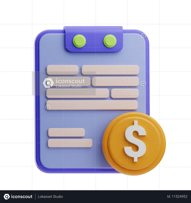 Financial Report  3D Icon
