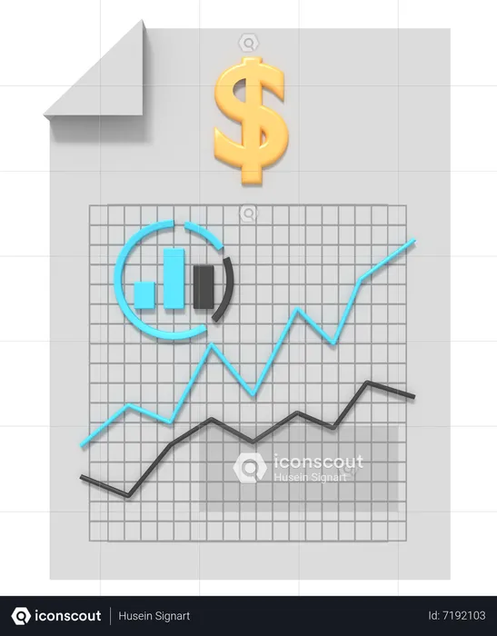 Financial Report  3D Icon