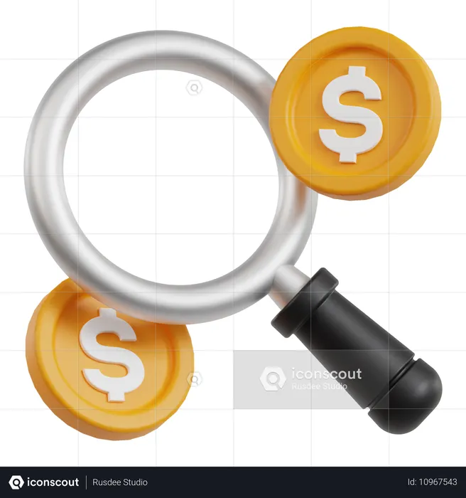 Financial Research  3D Icon